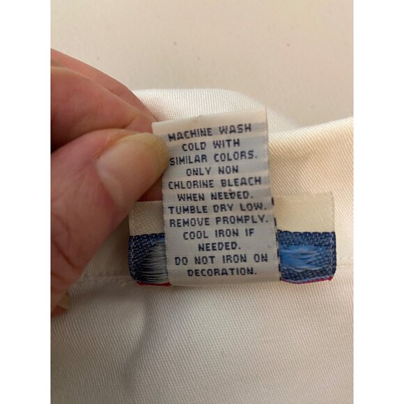 Las Olas White Denim Jacket Large Floral Rhinestone Embellished - Picture 5 of 11